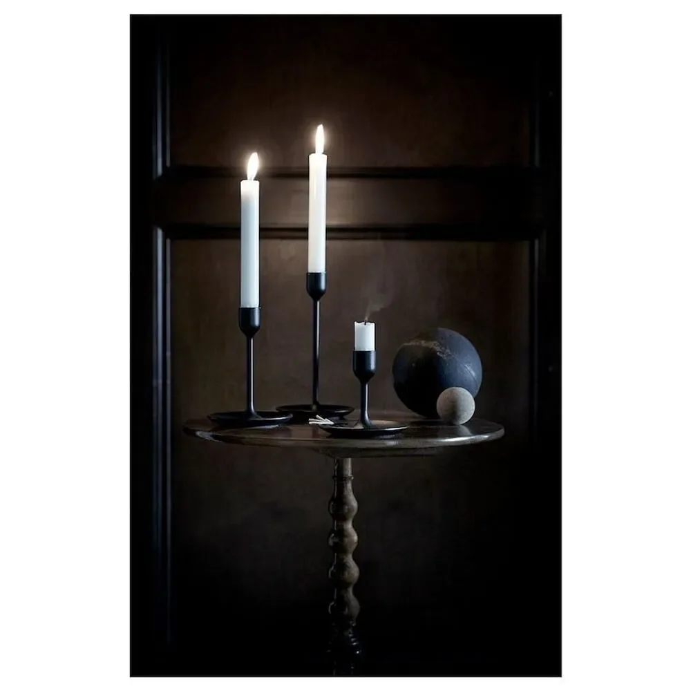 IKEA Fulltalig Candlestick Holder Set of 3 NEW Black Metal 403.421.34